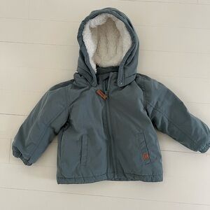 Cozy Hooded Jacket with Sherpa Lining